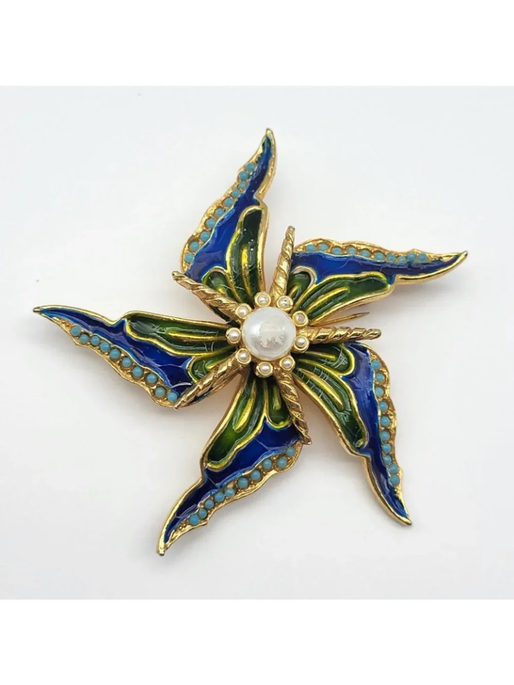 Vintage Art Author Pepper Brooch pin lot 2 Pinwheel & abstract bird blemished